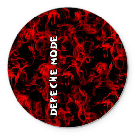 Коврик для мышки круглый с принтом Depeche Mode в Кировске, резина и полиэстер | круглая форма, изображение наносится на всю лицевую часть | Тематика изображения на принте: альтернативный | блюз | британская | готик | гранж | группа | метал | модные | музыка | пост | рок | хард