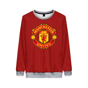 Женский свитшот 3D с принтом Manchester United Knitted в Кировске, 100% полиэстер с мягким внутренним слоем | круглый вырез горловины, мягкая резинка на манжетах и поясе, свободная посадка по фигуре | england | football | logo | manchester united | pattern | sport | англия | арт | вязаный | лига | лого | манчестер юнайтед | переплет | свитер | спорт | текстура | узор | фк | футбол | футбольный клуб | эмблема