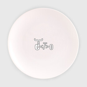 Тарелка с принтом Велосипед программиста в Кировске, фарфор | диаметр - 210 мм
диаметр для нанесения принта - 120 мм | Тематика изображения на принте: велосипед | код | программирование | программист | символы