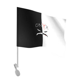 Флаг для автомобиля с принтом ONYX в Кировске, 100% полиэстер | Размер: 30*21 см | Тематика изображения на принте: onyx | американская группа | группа | музыка | надпись | хип хоп