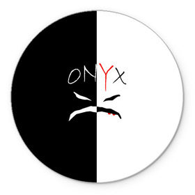 Коврик круглый с принтом ONYX в Кировске, резина и полиэстер | круглая форма, изображение наносится на всю лицевую часть | onyx | американская группа | группа | музыка | надпись | хип хоп