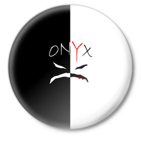 Значок с принтом ONYX в Кировске,  металл | круглая форма, металлическая застежка в виде булавки | Тематика изображения на принте: onyx | американская группа | группа | музыка | надпись | хип хоп
