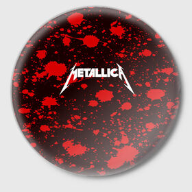 Значок с принтом Metallica в Кировске,  металл | круглая форма, металлическая застежка в виде булавки | metallica | punk | rock | альтернативный хип хоп | группа | инди поп | музыка | музыкальное произведение | ноты | панк | регги | рок | синти поп
