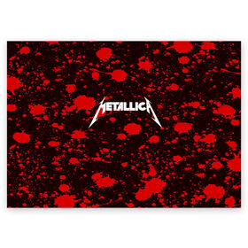 Поздравительная открытка с принтом Metallica в Кировске, 100% бумага | плотность бумаги 280 г/м2, матовая, на обратной стороне линовка и место для марки
 | Тематика изображения на принте: metallica | punk | rock | альтернативный хип хоп | группа | инди поп | музыка | музыкальное произведение | ноты | панк | регги | рок | синти поп