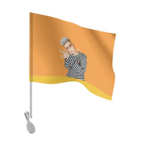 Флаг для автомобиля с принтом Элджей в Кировске, 100% полиэстер | Размер: 30*21 см | sayonara boy | морген | сайонара | элджей