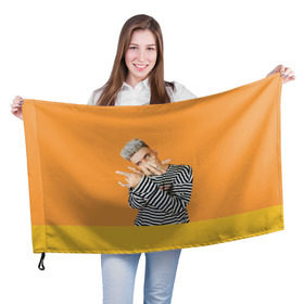 Флаг 3D с принтом Элджей в Кировске, 100% полиэстер | плотность ткани — 95 г/м2, размер — 67 х 109 см. Принт наносится с одной стороны | sayonara boy | морген | сайонара | элджей