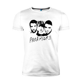 Мужская футболка премиум с принтом Paramore в Кировске, 92% хлопок, 8% лайкра | приталенный силуэт, круглый вырез ворота, длина до линии бедра, короткий рукав | 