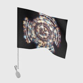 Флаг для автомобиля с принтом Волшебные часы в Кировске, 100% полиэстер | Размер: 30*21 см | 