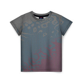 Детская футболка 3D с принтом Hexagon Триколор в Кировске, 100% гипоаллергенный полиэфир | прямой крой, круглый вырез горловины, длина до линии бедер, чуть спущенное плечо, ткань немного тянется | Тематика изображения на принте: тусклый