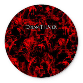Коврик круглый с принтом Dream Theater в Кировске, резина и полиэстер | круглая форма, изображение наносится на всю лицевую часть | альтернативный | американская | глэм | готик | гранж | группа | метал | модные | музыка | пост | рок | хард