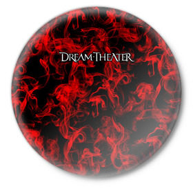 Значок с принтом Dream Theater в Кировске,  металл | круглая форма, металлическая застежка в виде булавки | Тематика изображения на принте: альтернативный | американская | глэм | готик | гранж | группа | метал | модные | музыка | пост | рок | хард