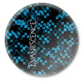 Значок с принтом Evanescence в Кировске,  металл | круглая форма, металлическая застежка в виде булавки | 