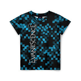 Детская футболка 3D с принтом Evanescence в Кировске, 100% гипоаллергенный полиэфир | прямой крой, круглый вырез горловины, длина до линии бедер, чуть спущенное плечо, ткань немного тянется | 