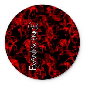 Коврик круглый с принтом Evanescence в Кировске, резина и полиэстер | круглая форма, изображение наносится на всю лицевую часть | 