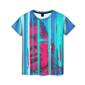 Женская футболка 3D с принтом Элджей в Кировске, 100% полиэфир ( синтетическое хлопкоподобное полотно) | прямой крой, круглый вырез горловины, длина до линии бедер | sayonara boy | морген | сайонара | элджей