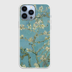 Чехол для iPhone 13 Pro Max с принтом Ван Гог Цветущие ветки миндаля в Кировске,  |  | Тематика изображения на принте: вангог | винсент | живопись | картина | цветы
