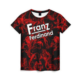 Женская футболка 3D с принтом Franz Ferdinand в Кировске, 100% полиэфир ( синтетическое хлопкоподобное полотно) | прямой крой, круглый вырез горловины, длина до линии бедер | Тематика изображения на принте: franz ferdinand | готик | музыка | рок группа