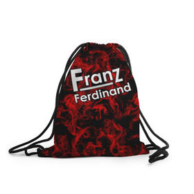 Рюкзак-мешок 3D с принтом Franz Ferdinand в Кировске, 100% полиэстер | плотность ткани — 200 г/м2, размер — 35 х 45 см; лямки — толстые шнурки, застежка на шнуровке, без карманов и подкладки | Тематика изображения на принте: franz ferdinand | готик | музыка | рок группа