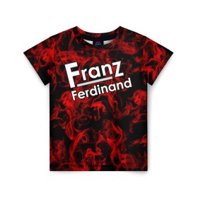 Детская футболка 3D с принтом Franz Ferdinand в Кировске, 100% гипоаллергенный полиэфир | прямой крой, круглый вырез горловины, длина до линии бедер, чуть спущенное плечо, ткань немного тянется | Тематика изображения на принте: franz ferdinand | готик | музыка | рок группа