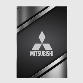 Постер с принтом MITSUBISHI SPORT в Кировске, 100% бумага
 | бумага, плотность 150 мг. Матовая, но за счет высокого коэффициента гладкости имеет небольшой блеск и дает на свету блики, но в отличии от глянцевой бумаги не покрыта лаком |  машина | марка | митсубиси