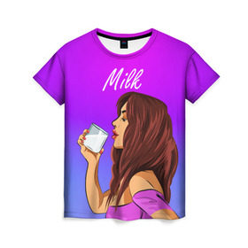Женская футболка 3D с принтом Pop art в Кировске, 100% полиэфир ( синтетическое хлопкоподобное полотно) | прямой крой, круглый вырез горловины, длина до линии бедер | 