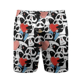 Мужские шорты 3D спортивные с принтом Funny Panda в Кировске,  |  | Тематика изображения на принте: bear | heart | positive | медведь | мишка | орнамент | панда | подарок | позитив | сердечки | сердце | сюрприз | узор