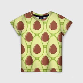 Детская футболка 3D с принтом Авокадо в Кировске, 100% гипоаллергенный полиэфир | прямой крой, круглый вырез горловины, длина до линии бедер, чуть спущенное плечо, ткань немного тянется | avocado | food | fruit | pattern | vegan | vegetarian | авокадо | веган | вегетарианство | еда | паттерн | правильное питание | фрукт