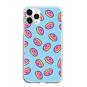 Чехол для iPhone 11 Pro матовый с принтом Пончики в Кировске, Силикон |  | doughnut | food | pattern | sweet | vegan | vegetarian | веган | вегетарианство | еда | паттерн | пончик | сладкое