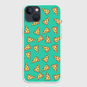 Чехол для iPhone 13 с принтом Pizza в Кировске,  |  | food | pattern | pizza | vegan | vegetarian | веган | вегетарианство | еда | паттерн | пицца