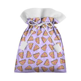 Подарочный 3D мешок с принтом Пицца Мун в Кировске, 100% полиэстер | Размер: 29*39 см | Тематика изображения на принте: food | pattern | pizza | sailor moon | еда | паттерн | пицца | сейлор мун
