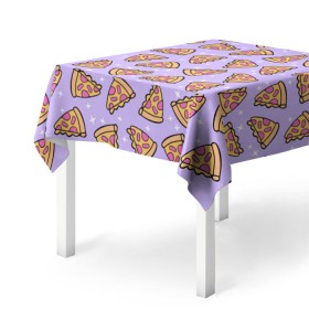 Скатерть 3D с принтом Пицца Мун в Кировске, 100% полиэстер (ткань не мнется и не растягивается) | Размер: 150*150 см | food | pattern | pizza | sailor moon | еда | паттерн | пицца | сейлор мун