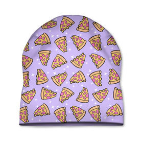 Шапка 3D с принтом Пицца Мун в Кировске, 100% полиэстер | универсальный размер, печать по всей поверхности изделия | Тематика изображения на принте: food | pattern | pizza | sailor moon | еда | паттерн | пицца | сейлор мун