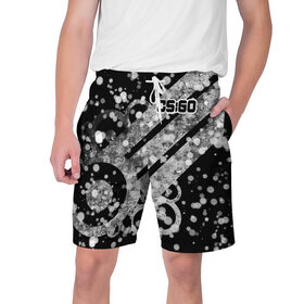 Мужские шорты 3D с принтом Counter Strike White Style в Кировске,  полиэстер 100% | прямой крой, два кармана без застежек по бокам. Мягкая трикотажная резинка на поясе, внутри которой широкие завязки. Длина чуть выше колен | 
