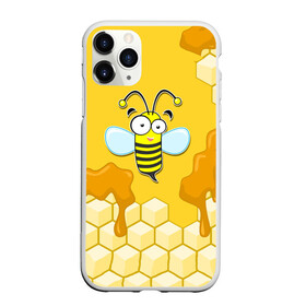Чехол для iPhone 11 Pro матовый с принтом Пчелка в Кировске, Силикон |  | Тематика изображения на принте: животные | лето | мед | насекомые | природа | пчела | пчелка | соты