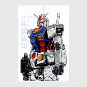 Магнитный плакат 2Х3 с принтом Gundam в Кировске, Полимерный материал с магнитным слоем | 6 деталей размером 9*9 см | Тематика изображения на принте: gundam | манга | робо | япония