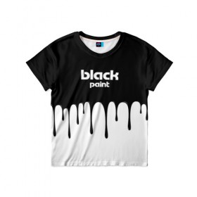 Детская футболка 3D с принтом Black Paint в Кировске, 100% гипоаллергенный полиэфир | прямой крой, круглый вырез горловины, длина до линии бедер, чуть спущенное плечо, ткань немного тянется | 