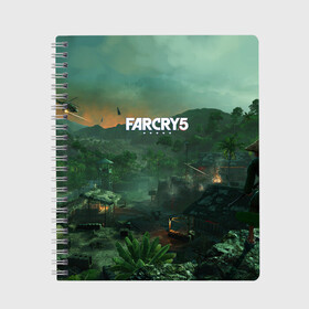 Тетрадь с принтом Far Cry Vietnam в Кировске, 100% бумага | 48 листов, плотность листов — 60 г/м2, плотность картонной обложки — 250 г/м2. Листы скреплены сбоку удобной пружинной спиралью. Уголки страниц и обложки скругленные. Цвет линий — светло-серый
 | Тематика изображения на принте: 