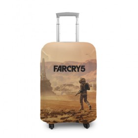Чехол для чемодана 3D с принтом Far Cry 5 Mars в Кировске, 86% полиэфир, 14% спандекс | двустороннее нанесение принта, прорези для ручек и колес | 