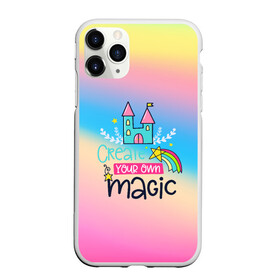 Чехол для iPhone 11 Pro матовый с принтом Create your own magic в Кировске, Силикон |  | girl | life | name | rainbow | букет | девочки | дети | животные | позитив | радуга | смайл | счастье | текстура