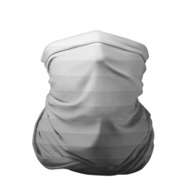 Бандана-труба 3D с принтом Серые полосы в Кировске, 100% полиэстер, ткань с особыми свойствами — Activecool | плотность 150‒180 г/м2; хорошо тянется, но сохраняет форму | белый | градиент | минимализм | полосы | серый | черный