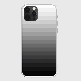 Чехол для iPhone 12 Pro Max с принтом Серые полосы в Кировске, Силикон |  | белый | градиент | минимализм | полосы | серый | черный