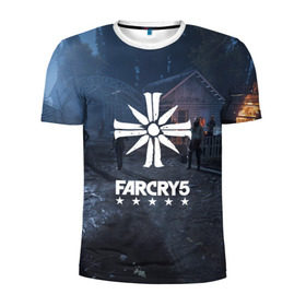 Мужская футболка 3D спортивная с принтом Cult Far Cry в Кировске, 100% полиэстер с улучшенными характеристиками | приталенный силуэт, круглая горловина, широкие плечи, сужается к линии бедра | Тематика изображения на принте: 