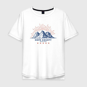 Мужская футболка хлопок Oversize с принтом Hope County в Кировске, 100% хлопок | свободный крой, круглый ворот, “спинка” длиннее передней части | far cry 5 | фар край