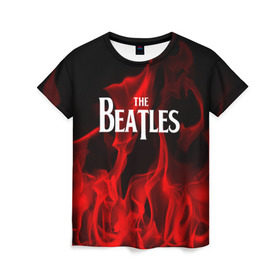 Женская футболка 3D с принтом The Beatles в Кировске, 100% полиэфир ( синтетическое хлопкоподобное полотно) | прямой крой, круглый вырез горловины, длина до линии бедер | beatles | punk | rock | the beatles | альтернативный хип хоп | группа | инди поп | музыка | музыкальное произведение | ноты | панк | регги | рок | синти поп