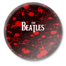 Значок с принтом THE BEATLES в Кировске,  металл | круглая форма, металлическая застежка в виде булавки | Тематика изображения на принте: 