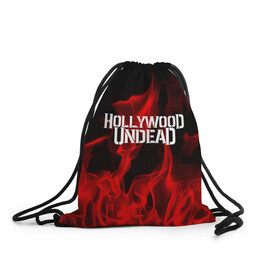 Рюкзак-мешок 3D с принтом Hollywood Undead в Кировске, 100% полиэстер | плотность ткани — 200 г/м2, размер — 35 х 45 см; лямки — толстые шнурки, застежка на шнуровке, без карманов и подкладки | hollywood undead | punk | rock | альтернативный хип хоп | группа | инди поп | музыка | музыкальное произведение | ноты | панк | регги | рок | синти поп