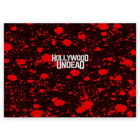 Поздравительная открытка с принтом Hollywood Undead в Кировске, 100% бумага | плотность бумаги 280 г/м2, матовая, на обратной стороне линовка и место для марки
 | hollywood undead | punk | rock | альтернативный хип хоп | группа | инди поп | музыка | музыкальное произведение | ноты | панк | регги | рок | синти поп