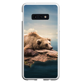 Чехол для Samsung S10E с принтом A bear в Кировске, Силикон | Область печати: задняя сторона чехла, без боковых панелей | animal | bear | животное | зверь | медведь | миша | россия