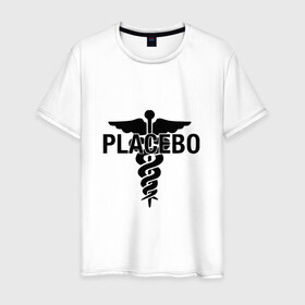 Мужская футболка хлопок с принтом Placebo в Кировске, 100% хлопок | прямой крой, круглый вырез горловины, длина до линии бедер, слегка спущенное плечо. | placebo | альтернативный | инди | индирок | плацебо | рок