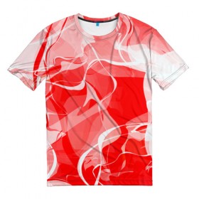 Мужская футболка 3D с принтом Абстрактный дым в Кировске, 100% полиэфир | прямой крой, круглый вырез горловины, длина до линии бедер | 